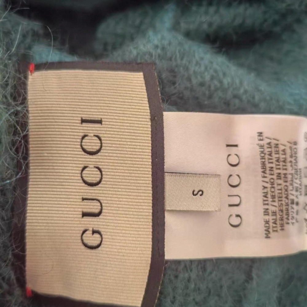 Gucci Teal and Forest Green Women's Cardigan - Picture 4 of 8